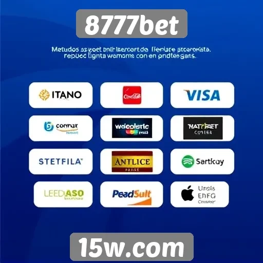 Métodos de pagamento disponíveis no 8777bet